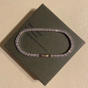 7CT Princess Cut Lab Created Diamond Tennis Bracelet 14K Gold Plated